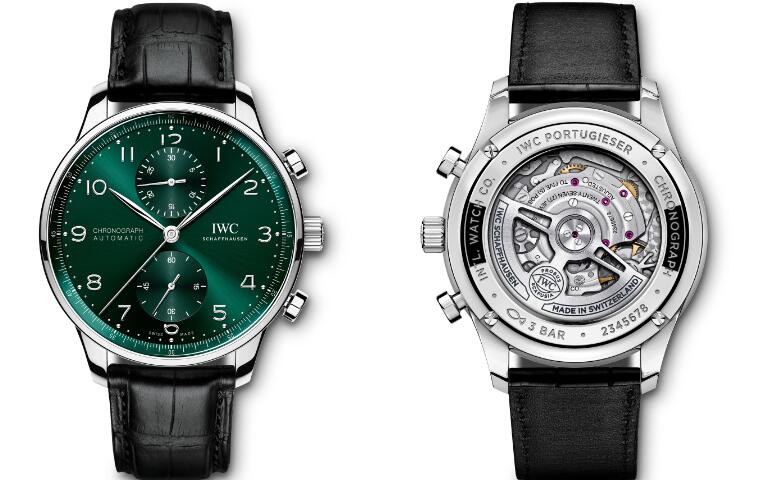 With the green dials, the new IWC look recognizable and eye-catching.